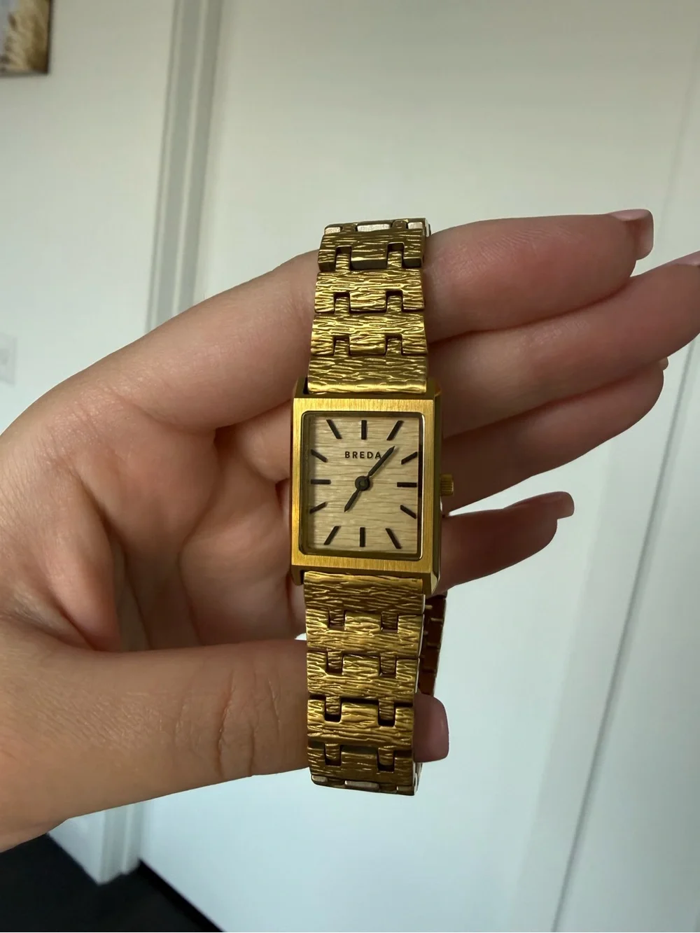 NEW BREDA 'Virgil Revival' Gold Stainless Steel Bracelet Watch, 20mm